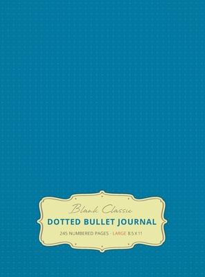 Large 8.5 x 11 Dotted Bullet Journal (Blue #9) Hardcover - 245 Numbered Pages Subscription