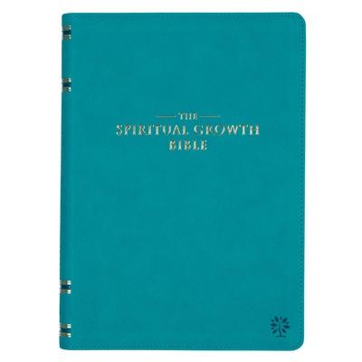 The Spiritual Growth Bible, Study Bible, NLT - New Living Translation Holy Bible, Faux Leather, Teal