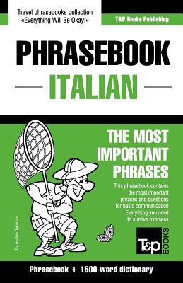 English-Italian phrasebook and 1500-word dictionary