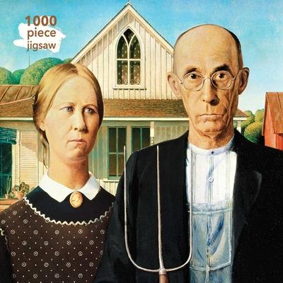 Adult Jigsaw Puzzle Grant Wood: American Gothic: 1000-Piece Jigsaw Puzzles