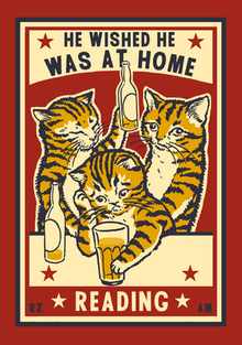Last Call Cats Journal: He Wished He Was at Home Reading