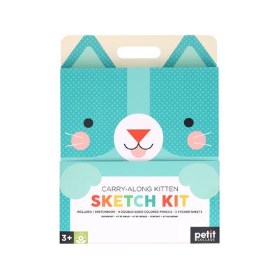 Carry-Along Kitten Sketch Kit [With Sticker(s) and Pens/Pencils]