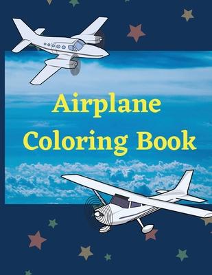 Airplane Coloring Book: Awesome Coloring Book for Kids with 40 Beautiful Coloring Pages of Airplanes, Fighter Jets, Helicopters and More