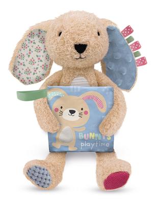 Sensory Snuggables Medium Plush Rabbit with Cloth Book