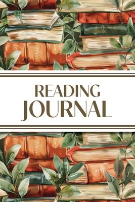 Reading Journal (Watercolour Stacked Books with Leaves): 6"x9" Book Lover's Diary; Book/Series Reviews, Reading Tracker, Favorite Book List, Favorite