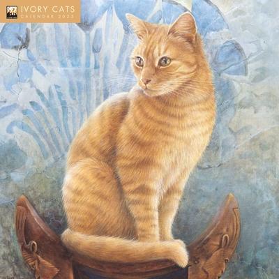 Ivory Cats by Lesley Anne Ivory Wall Calendar 2025 (Art Calendar)