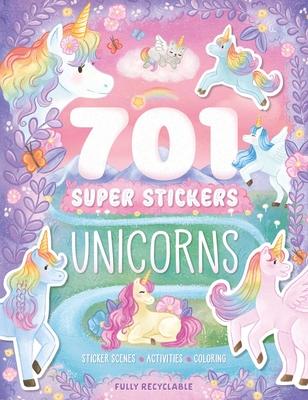 701 Super Stickers Unicorns: Fully Recyclable with Sticker Scenes, Coloring, and Activity Pages Subscription
