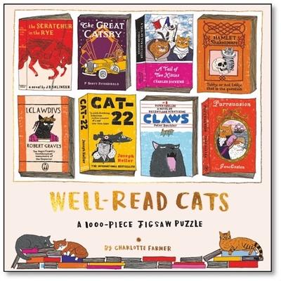 Well-Read Cats (Square Box Format): A 1000-Piece Jigsaw Puzzle by Charlotte Farmer Subscription