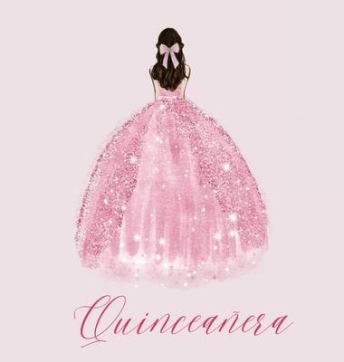 Quinceanera Guest Book with pink dress (hardback)