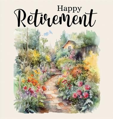 Happy Retirement Guest Book with lined pages (hardback)