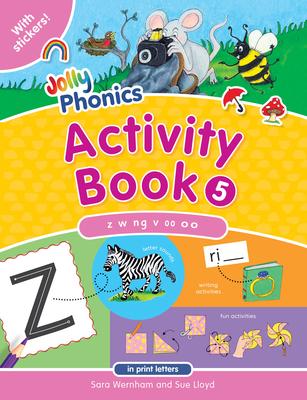 Jolly Phonics Activity Book 5: In Print Letters (American English Edition)