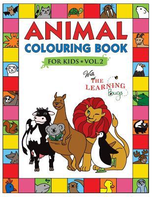 Animal Colouring Book for Kids with The Learning Bugs Vol.2: Fun Children's Colouring Book for Toddlers & Kids Ages 3-8 with 50 Pages to Colour & Lear