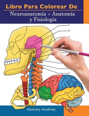 Libro para colorear de Neuroanatoma + Anatoma y Fisiologa: 2-en-1 compilacin Libro de colores de autoevaluacin para estudiar muy detallado para E