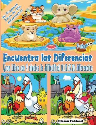 Encuentra las Diferencias: Mi Gran Libro de las Diferencias, Busca y Encuentra Libros Nios 5 aos, Pasatiempos nios 6 aos, libro con 10,12,15,