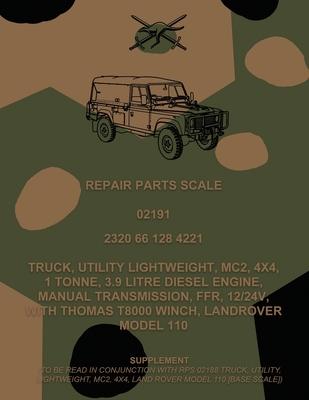 Repair Parts Scale, Truck, Utility, Lightweight, MC2, 4x4, 1 Tonne, 3.9 Litre Diesel Engine, Manual Transmission, FFR, 12/24V, With Thomas T8000 Winch Subscription