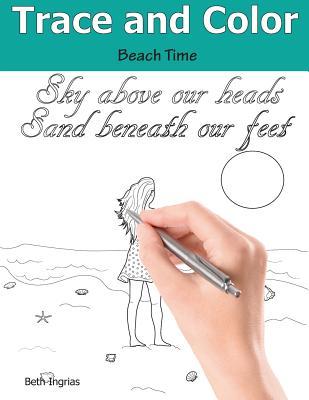 Trace and Color: Beach Time: Adult Activity Book