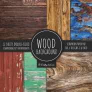 Wood Background Scrapbook Paper Pad 8x8 Scrapbooking Kit for Papercrafts, Cardmaking, DIY Crafts, Rustic Texture Design, Multicolor Subscription