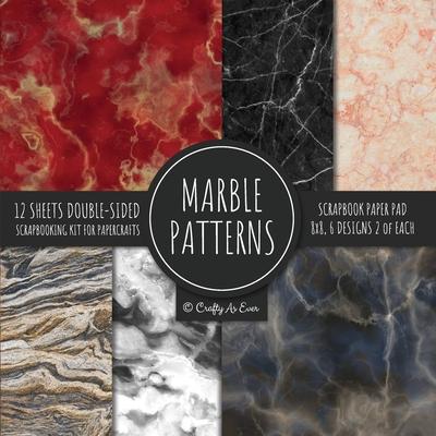 Marble Patterns Scrapbook Paper Pad 8x8 Scrapbooking Kit for Papercrafts, Cardmaking, Printmaking, DIY Crafts, Stationary Designs, Borders, Background