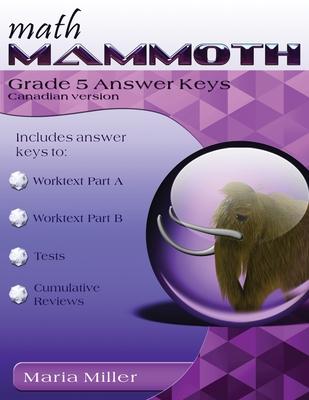Math Mammoth Grade 5 Answer Keys, Canadian Version Subscription