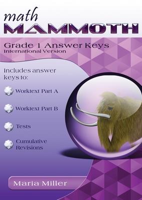 Math Mammoth Grade 1 Answer Keys, International Version