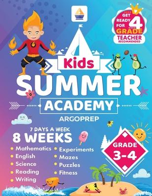 Kids Summer Academy by ArgoPrep - Grades 3-4: 8 Weeks of Math, Reading, Science, Logic, and Fitness Online Access Included Prevent Summer Learning Los