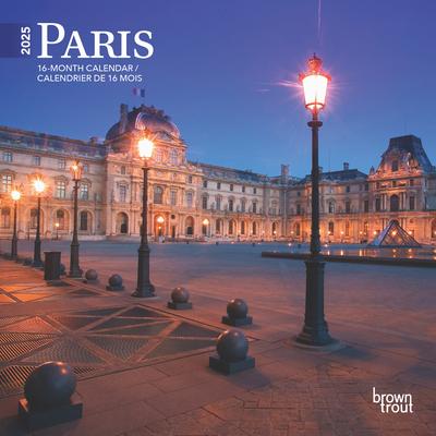 Paris 2025 7 X 14 Inch Monthly Mini Wall Calendar English/French Bilingual Browntrout Scenic Travel Europe France