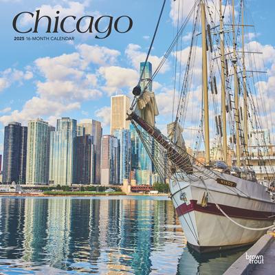 Chicago 2025 12 X 24 Inch Monthly Square Wall Calendar Plastic-Free