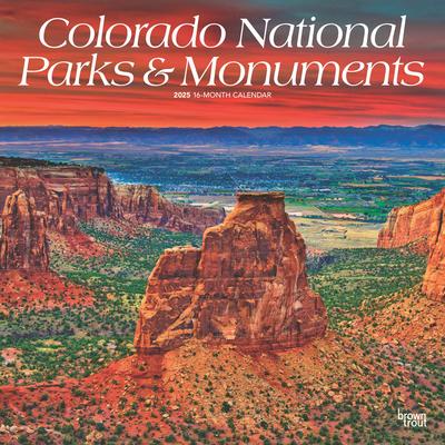 Colorado National Parks & Monuments 2025 12 X 24 Inch Monthly Square Wall Calendar Plastic-Free