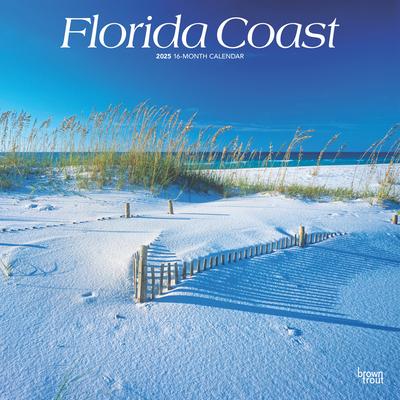 Florida Coast 2025 12 X 24 Inch Monthly Square Wall Calendar Plastic-Free