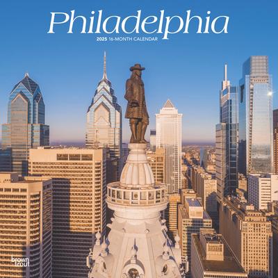 Philadelphia 2025 12 X 24 Inch Monthly Square Wall Calendar Plastic-Free