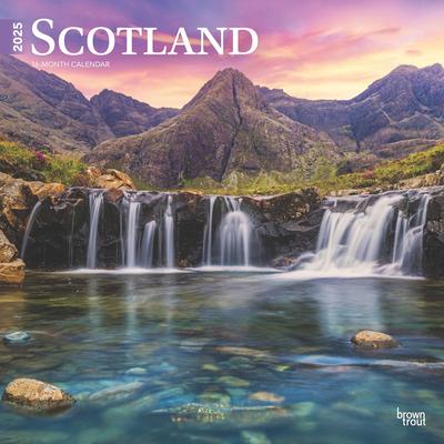 Scotland 2025 12 X 24 Inch Monthly Square Wall Calendar Plastic-Free Browntrout UK United Kingdom Scenic