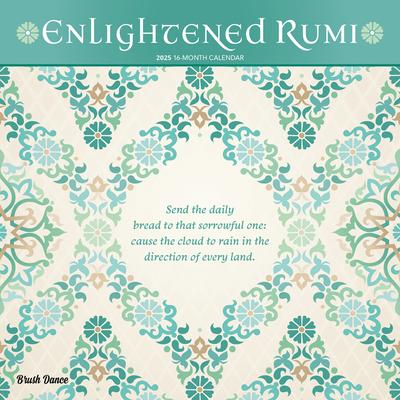 Enlightened Rumi 2025 12 X 24 Inch Monthly Square Wall Calendar Plastic-Free