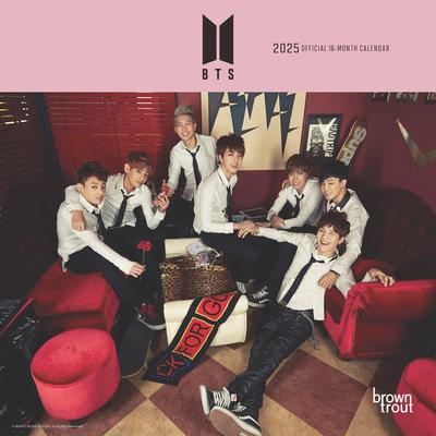 Bts Official 2025 7 X 14 Inch Monthly Mini Wall Calendar Browntrout K-Pop Bangtan Boys Music