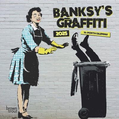 Banksy's Graffiti Official 2025 7 X 14 Inch Monthly Mini Wall Calendar Browntrout Drawings Street Art Design