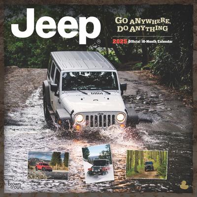 Jeep Official 2025 12 X 24 Inch Monthly Square Wall Calendar Plastic-Free