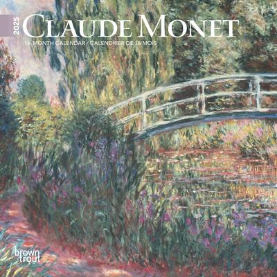 Claude Monet 2025 7 X 14 Inch Monthly Mini Wall Calendar English/French Bilingual Browntrout Impressionist Artist Garden