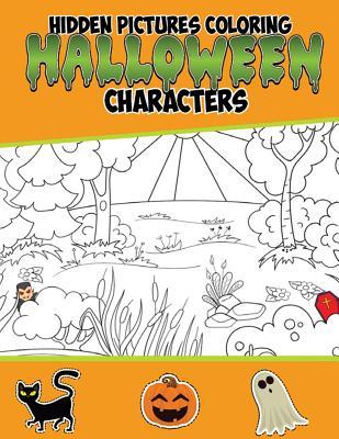 Hidden Pictures Coloring Halloween Characters: Hidden picture books for children