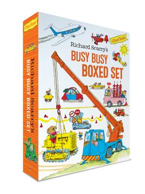 Richard Scarry's Busy Busy Boxed Set: Busy Busy Airport; Busy Busy Cars and Trucks; Busy Busy Construction Site; Busy Busy Farm