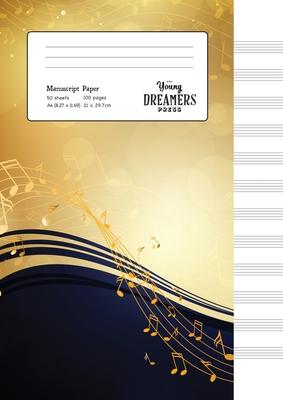 Manuscript Paper: Yellow Notes A4 Blank Sheet Music Notebook