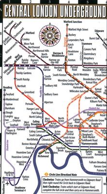 Streetwise London Underground Map: Laminated Map of the London Underground, England