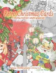 Retro christmas cards coloring book for adults grayscale. Vintage christmas greetings coloring book: Old fashioned christmas coloring book Subscription