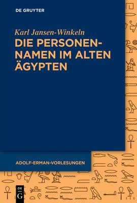 Die Personennamen Im Alten gypten