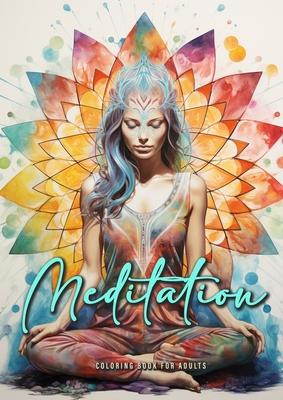 Meditation Coloring Book for Adults: Meditation Coloring Book Grayscale Mindfulness Grayscale Coloring Book for Adults Buddha Coloring Book A4 56 P