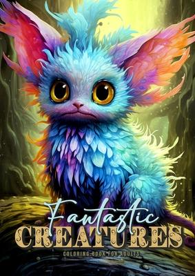 Fantastic Creatures Coloring Book for Adults: cute Creatures Coloring Book Grayscale cute Monsters Coloring Book for Adults Fantasy Beasts Coloring Bo