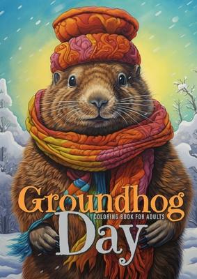 Groundhog Day Coloring Book for Adults: Groundhog Coloring Book for Adults Funny Animals Grayscale Coloring Book A4