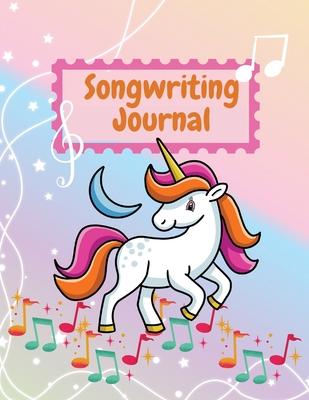 Songwriting Journal: Cute Music Composition Manuscript Paper for Little Musicians and Music Lovers Note and Lyrics writing Staff Paper Larg