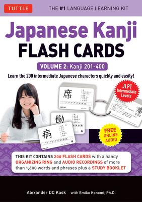 Japanese Kanji Flash Cards Kit Volume 2: Kanji 201-400: Jlpt Intermediate Level: Learn 200 Japanese Characters with Native Speaker Online Audio, Sampl