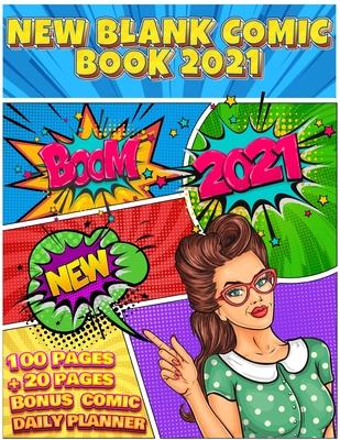 Blank Comic Book: Write And Draw Your Own Comics With Inspiration Effects And 3-7 Action Panel Layouts - 100 Pages + Bonus 20 Pages Comi