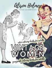 Vintage women grayscale coloring books for adults - retro coloring books for adults: Vintage household old time coloring book Subscription