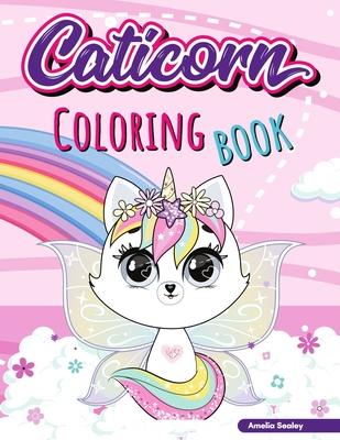 Cat Unicon Coloring Book for Kids: Adorable Cat Unicorn Coloring book for Girls ages 4-8